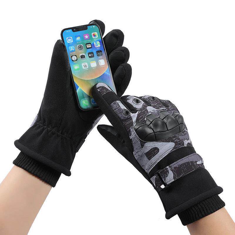 战术手套全指硬壳防滑耐磨护关节保暖防割军迷特种兵战训作战手套