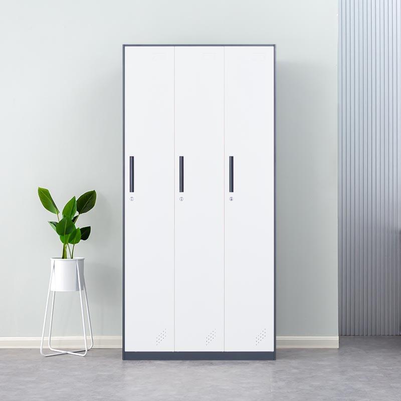 员工宿舍更衣储物柜带锁 钢制拆装铁皮车间碗柜 学生浴室存包鞋柜