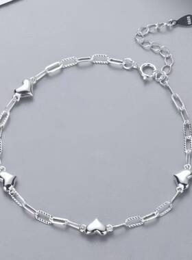 亚马逊跨境爱心手链女韩版甜美气质小巧车花环扣手饰可调节手链