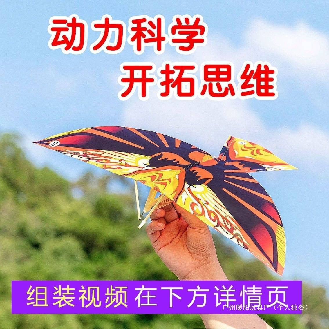 买一送一大号鲁班飞鸟拼装儿童玩具飞天扑翼鸟户外互动木中国大陆图片