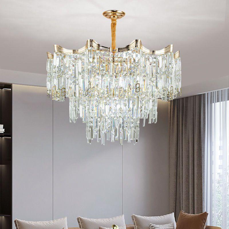 客厅吊灯2023年新款现代简约大厅主灯别墅轻奢高端卧室餐厅水晶灯