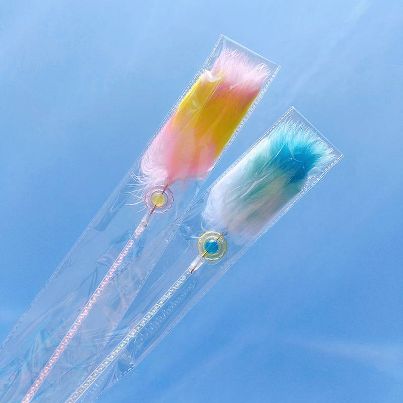 加量羽毛柔软洁齿猫咪铃铛逗猫棒仙女棒互动猫玩具宠物用品