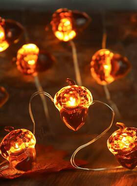 LED松果橡子灯串 榛子氛围灯串灯夜灯室内房间闪灯节日走廊装饰灯