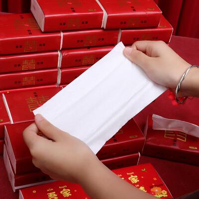 婚庆纸巾结婚用品大全订婚宴餐巾纸专用抽纸整箱酒席男方定亲酒席