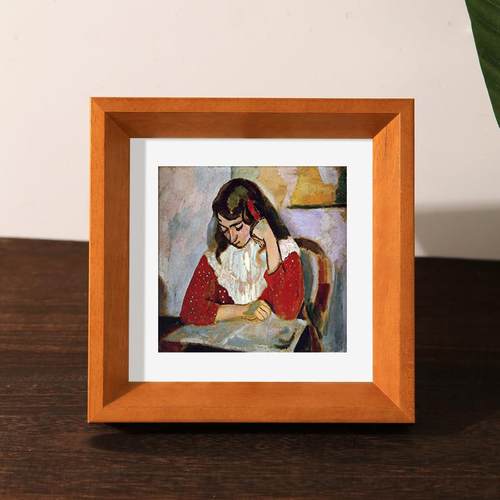 V45O简约实木相框摆台情侣打印洗照片做成5寸6 7 8七寸画框装裱小