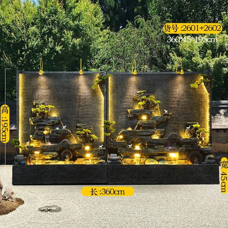 水幕墙流水屏风假山喷泉隔断玄关酒店公司流水墙户外庭院摆件装饰,家居饰品,流水摆件,淘宝优惠券,粉丝福利购,淘宝优惠卷