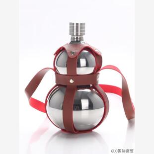 304不锈钢酒壶水壶白钢酒葫芦1斤3斤5斤随身户外便携白空酒瓶家用