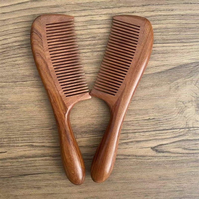 球柄按摩梳  密齿直发顺发按摩梳 男女式檀香木梳 厂家直发