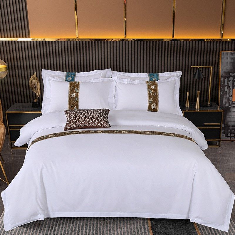 民宿床上用品四件套酒店床单款七件套八件套宾馆加密加厚全套,床上用品,酒店床品套件,淘宝优惠券,粉丝福利购,淘宝优惠卷