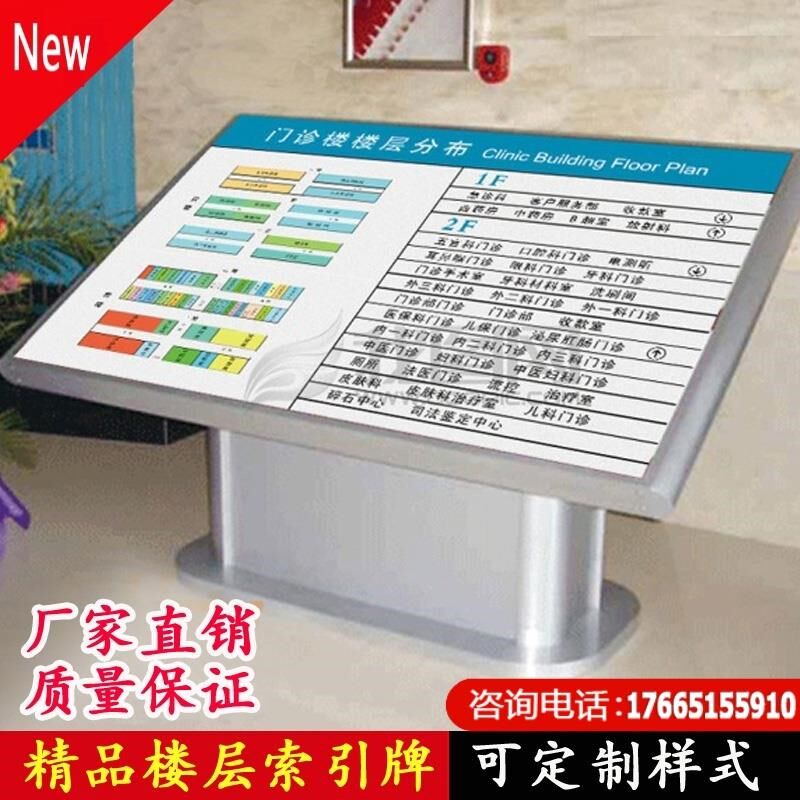落地立式可更换 导向牌楼层索引牌 指H示牌 烤漆定做提示牌铝合金