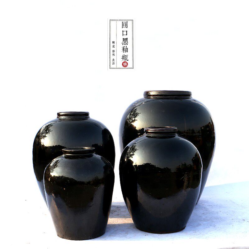 宜兴陶瓷黑釉酒坛 50斤100t斤150斤400斤500斤700斤土陶窖藏大酒