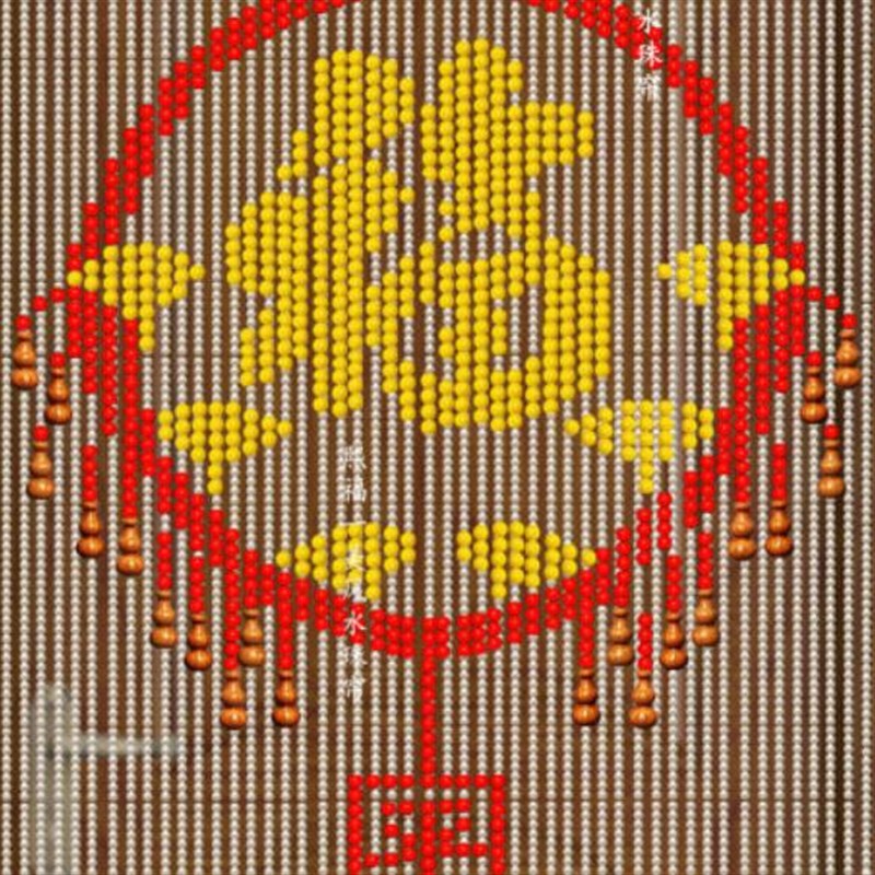 新成品福字珠帘门l帘子葫芦福字隔断屏风客厅过道字体可定制免打