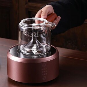 高档品一恒()加厚玻璃蒸茶壶耐热小号过滤玻O璃壶家用玻璃泡茶炉