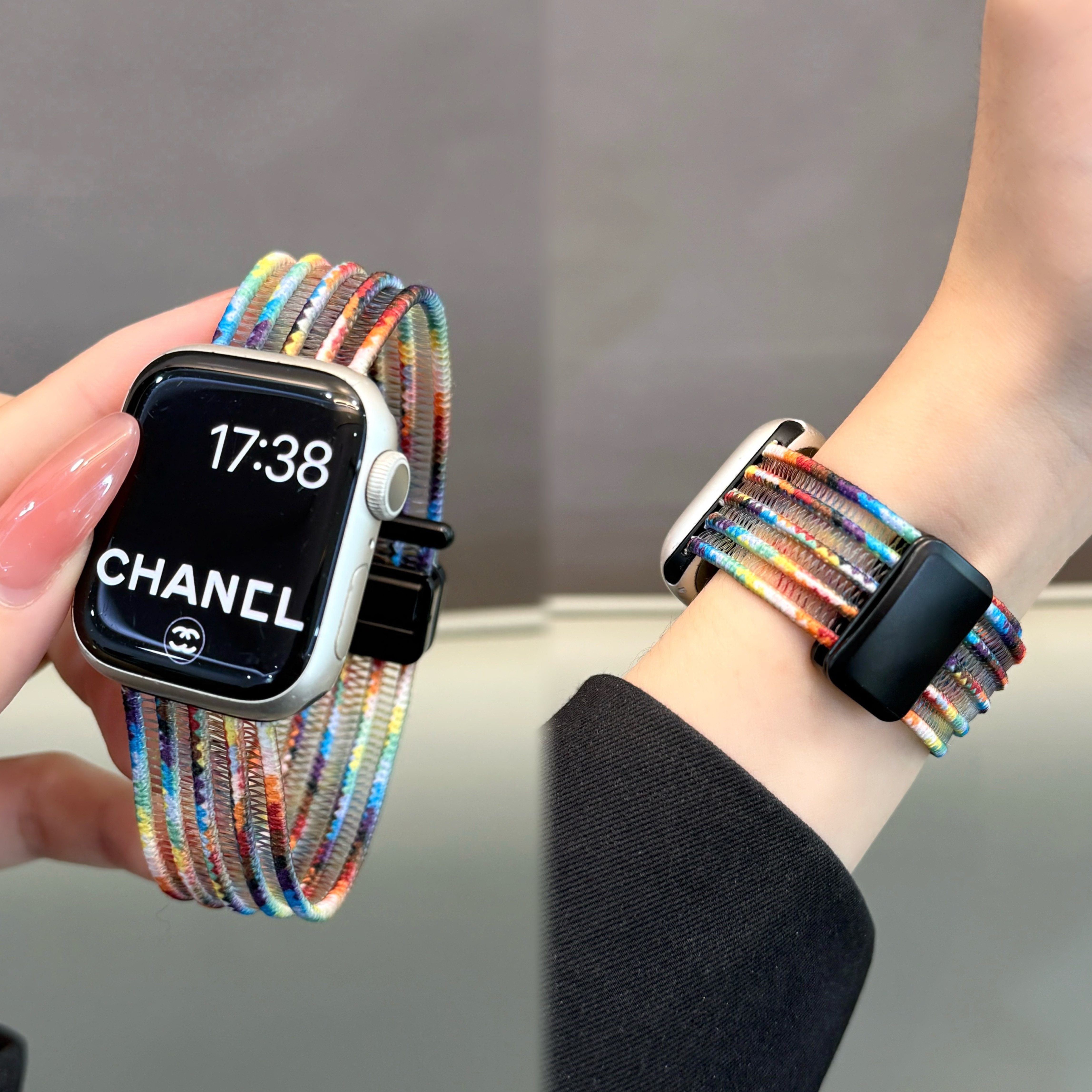 适用苹果手表iwatch11表带鱼丝线