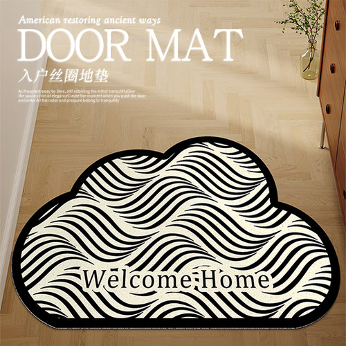 入户进门口地垫脚踩垫子丝圈除尘地毯家用防滑玄关裁剪定制