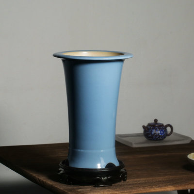 精品紫砂青釉兰花盆建兰寒兰莲瓣桌面紫砂盆手工透气中号陶瓷花盆