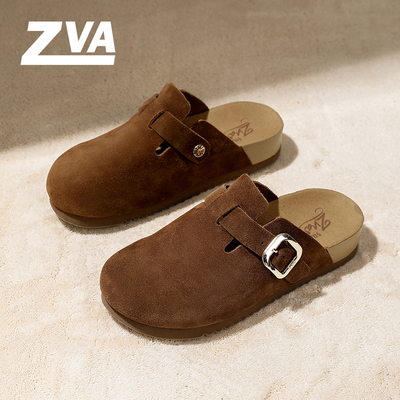 ZVA官方旗舰店正品包头勃肯鞋女