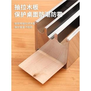 大刀不锈钢刀架商用刀带盖具刀箱收纳架盒厨房菜刀置物酒店带锁座