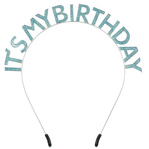 欧美生日派对发箍带 IT'S MY BIRTHDAY 滴油彩虹发箍生日皇冠头饰