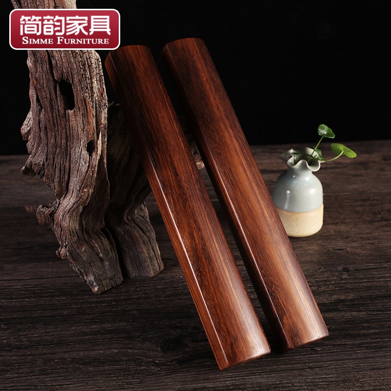 简韵 【乌金木镇尺】红木镇纸毛笔书法文房四宝压纸压书礼品30cm