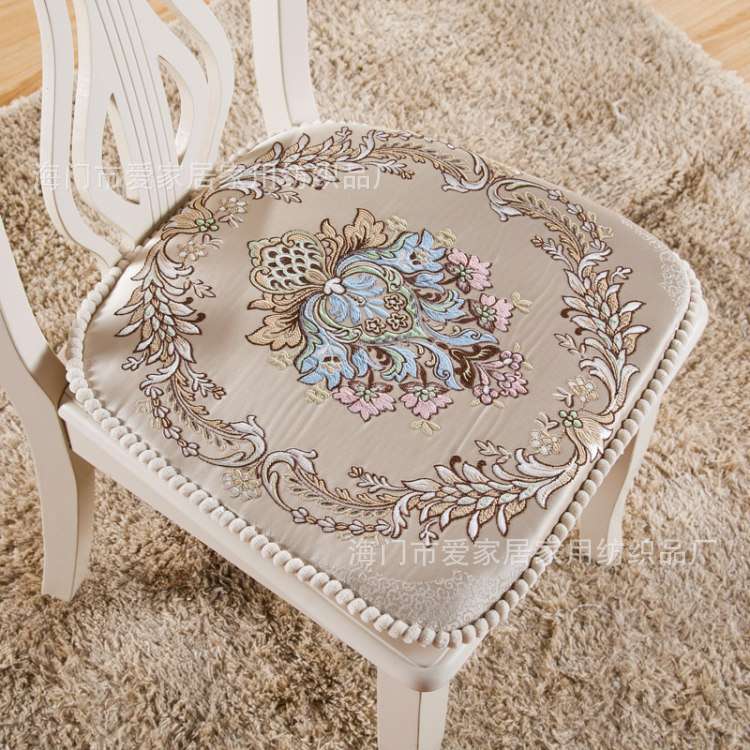提花北欧餐椅子垫坐垫防滑餐垫马蹄形凳子垫加厚海绵屁垫护腰