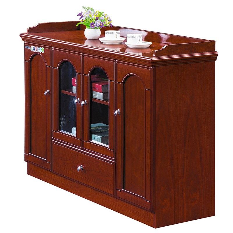 茶水柜办公室柜子矮柜中式贴木皮地柜茶水柜储物柜餐边柜办公家具,商业/办公家具,文件柜,淘宝优惠券,粉丝福利购,淘宝优惠卷