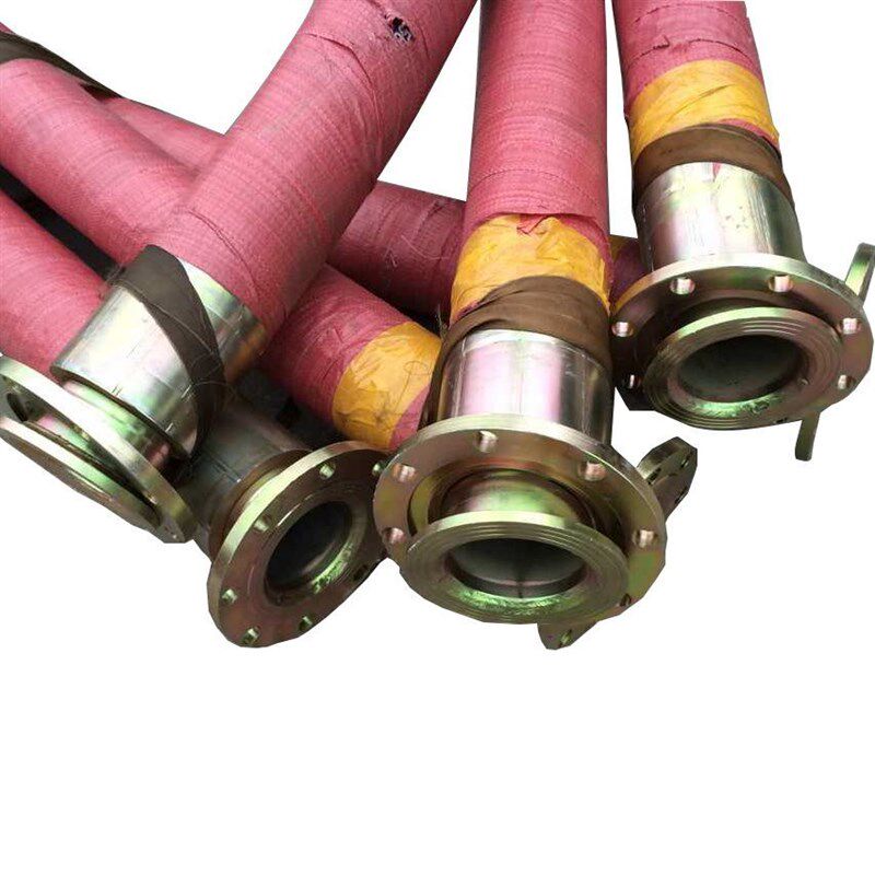 4寸钢编高压胶管 DN100mm耐压5Mpa法兰钢编高压胶管排水橡胶管