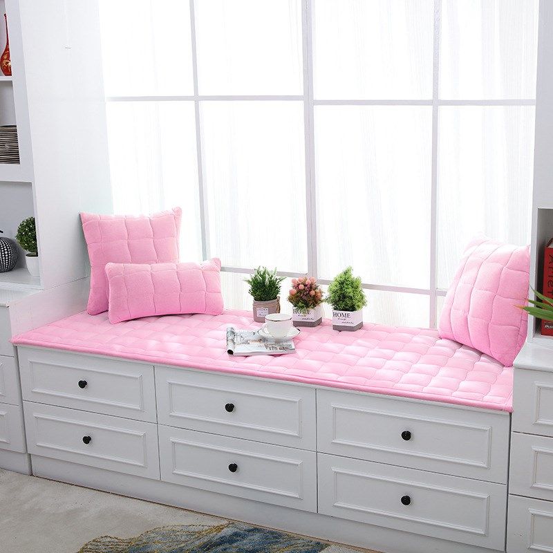 飘窗垫窗台垫简约现代毛绒加厚欧式阳台垫防滑榻榻米坐垫四季通用