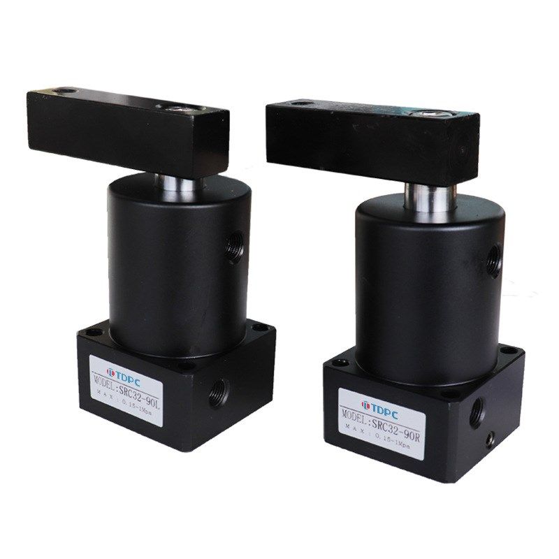 旋转气缸气动小型SRC25/32/40/50-R-L 90回转旋转下压夹紧转角