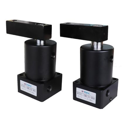 旋转气缸气动小型SRC25/32/40/50-R-L 90回转旋转下压夹紧转角