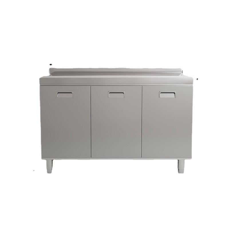 家用小户型304整体大容量加厚不锈钢橱柜免安装一体式厨房灶台柜