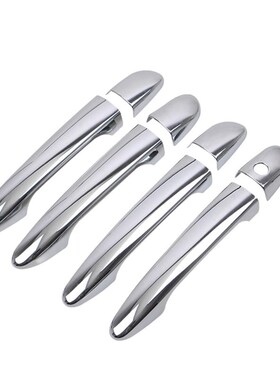 适用于09-17款马自达 2 Demio 拉手碳钎纹车门把手亮黑车身装饰贴