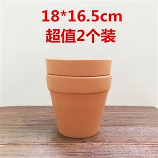 红陶花盆透气盆多肉植物陶土残次品特大号粗陶泥瓦盆陶瓷