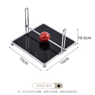 银色拱形带球纸巾架高级感方形纸巾座酒店餐厅台面餐巾纸压纸座