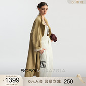 外套 风衣女纯色气质简约精致立领宽松长款 BCBG2026春季 新款