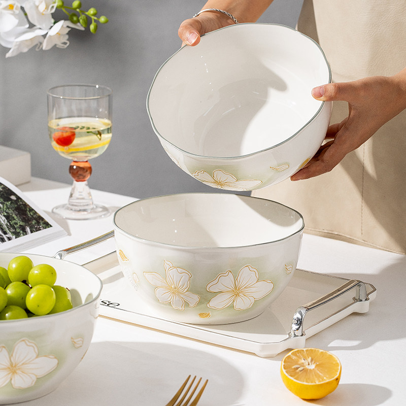 陶瓷碗家用新款大号饭碗喝汤碗餐具高级感宿舍泡面碗碗盘装,餐饮具,碗,淘宝优惠券,粉丝福利购,淘宝优惠卷