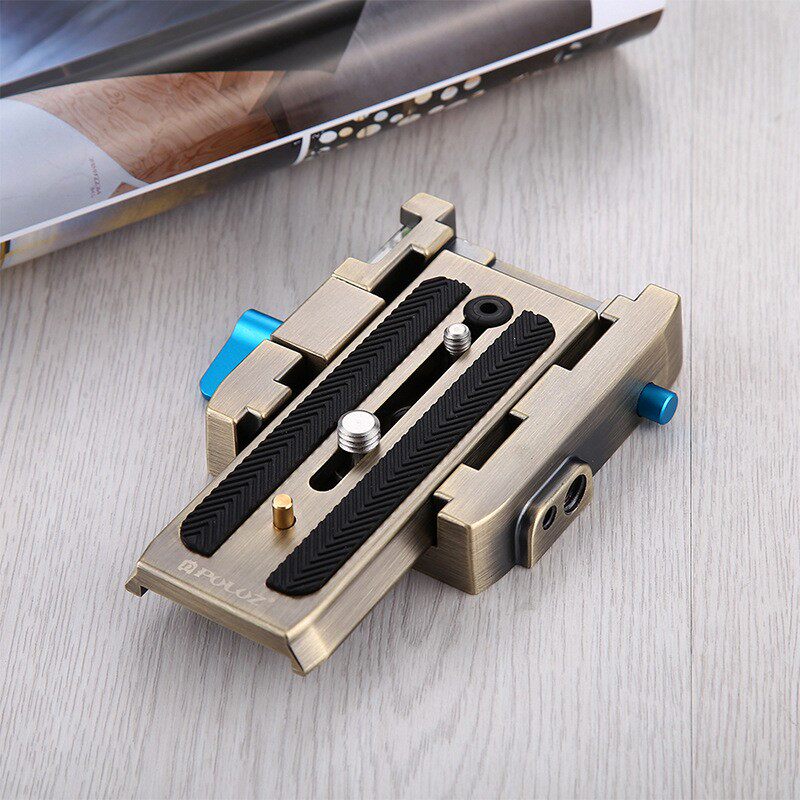 三脚架独脚架通用快拆板底座稳定器滑轨曼富图云台转换快装板夹座