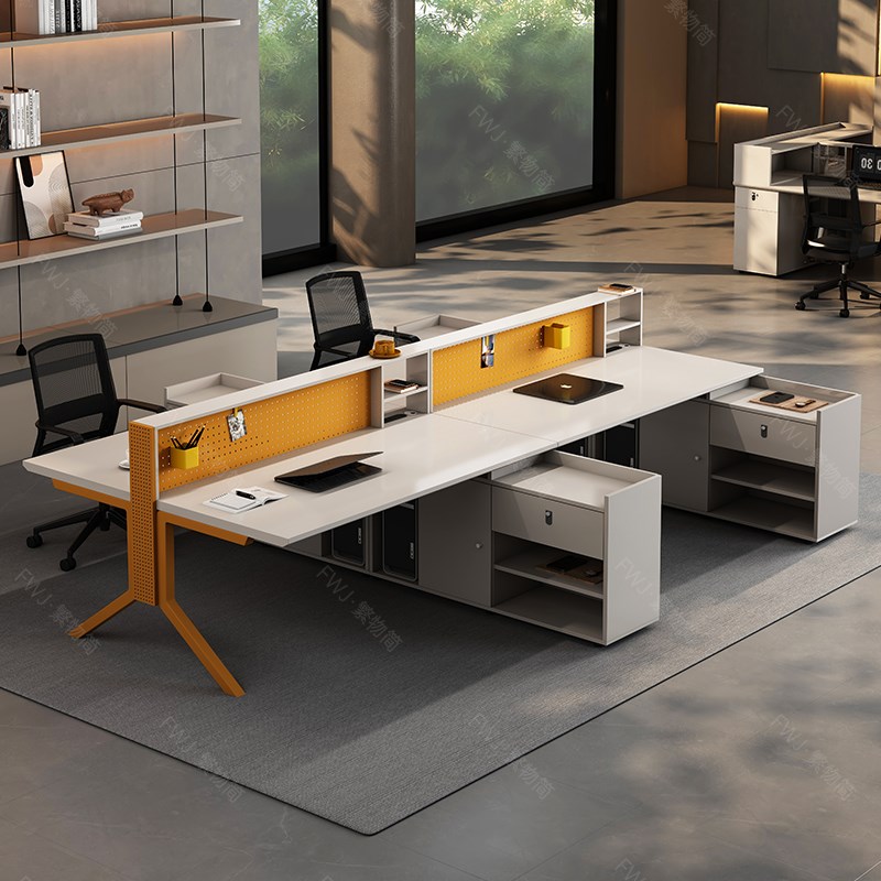 办公桌人员工位卡座现代办公家具屏风隔断职员办公桌椅