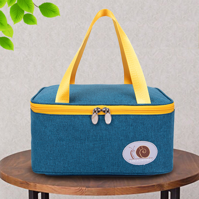 饭盒袋子手提保温袋饭盒手提包防水防油铝箔纯色上班族时尚便当包