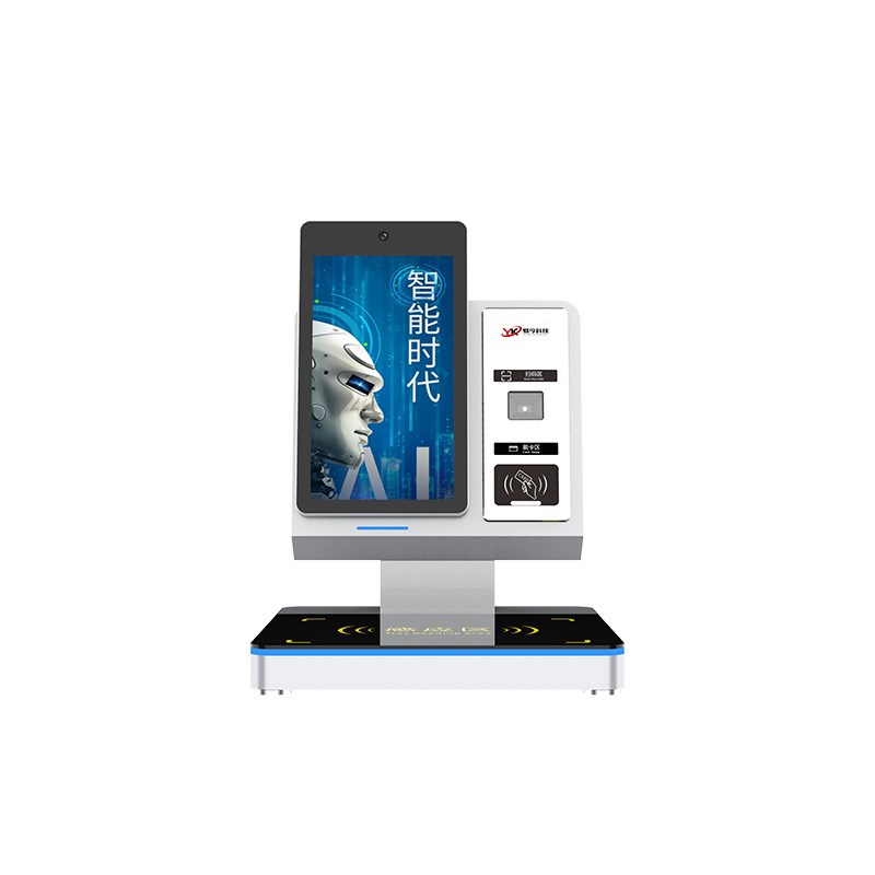 智慧食堂人脸识别餐机 智能称重自助扫码智能结算餐台 台式智能秤