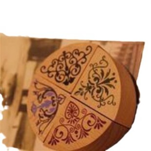 韩国热卖 彩色角花卉印章套A1 印台笔古典木质印章