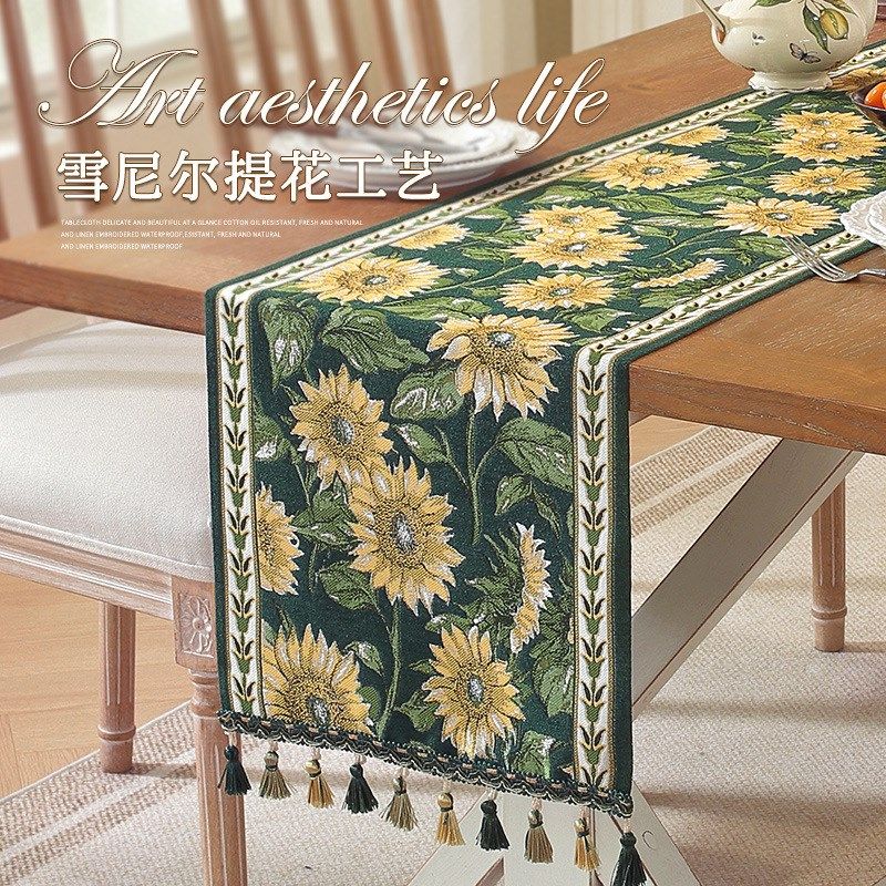 跨境热销茶桌茶席台布美式复古防烫隔热桌垫防猫抓餐桌桌旗定制,居家布艺,桌旗,淘宝优惠券,粉丝福利购,淘宝优惠卷