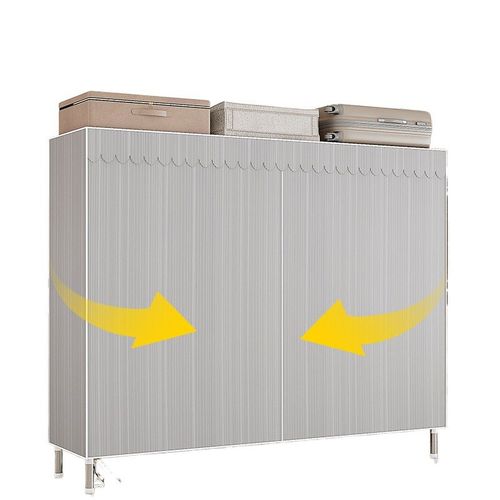 布衣柜加厚全钢架组装衣柜家用卧室新款爆款儿童简易衣柜结健之章