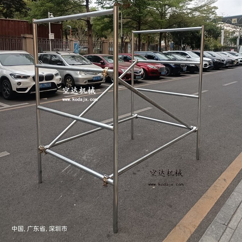 深圳新型扣件式脚手架活动架门字装饰广告移动脚手架