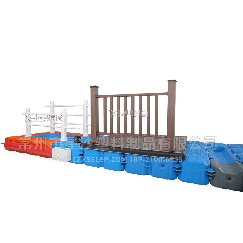 水上浮台浮筒码头 塑料皮划艇泊位网箱水上浮桥 养殖浮动平台浮筒