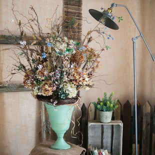 翎羽草枝仿真植物干燥树枝干燥花艺术质感花艺设计空间装饰插花