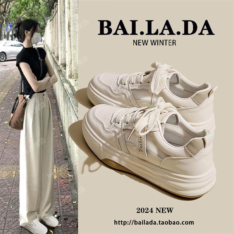新品夏天爆款高级感透气小白鞋女款2026夏季新款百搭厚底网面板鞋