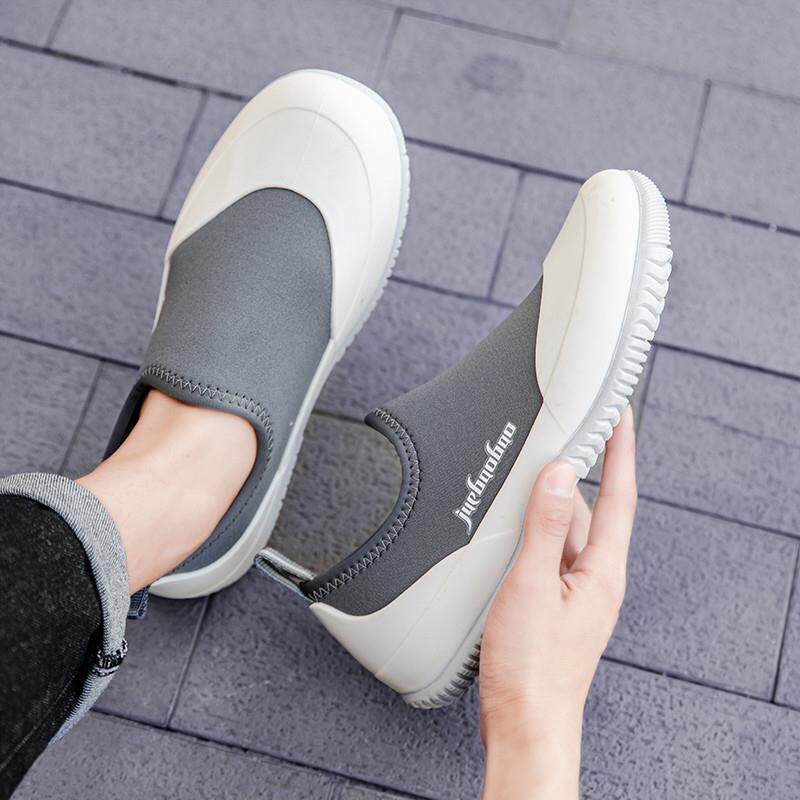 新品新型高档防水鞋男款户外钓鱼鞋低帮轻便雨鞋防滑防臭男士雨靴