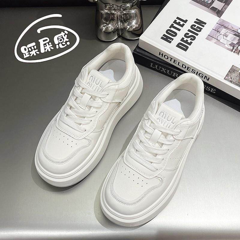 新品女鞋真皮小白鞋女款2026新款春季爆款学生厚底板鞋百搭运动休