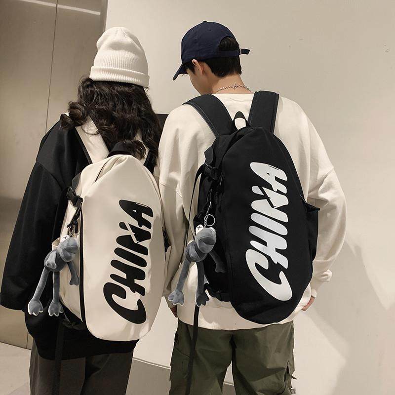 新品潮牌双肩包男士韩版ins潮酷大容量旅行背包初中高中生大学生